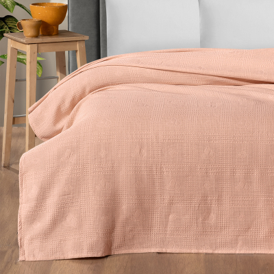 Maxstyle Tek Kişilik %100 Pamuk Pike Somon 160x220 cm - 3
