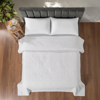 Maxstyle Tek Kişilik %100 Pamuk Pike Vanilya 160x220 cm - 1