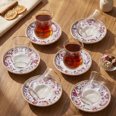 Sandro Moreno 1898 Mistik Gold 12 Parça 6 Kişilik Çay Seti 150 ml - 1
