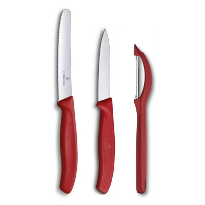 Victorinox Swiss Classic 3’lü Bıçak+Soyma Seti Kırmızı - 2