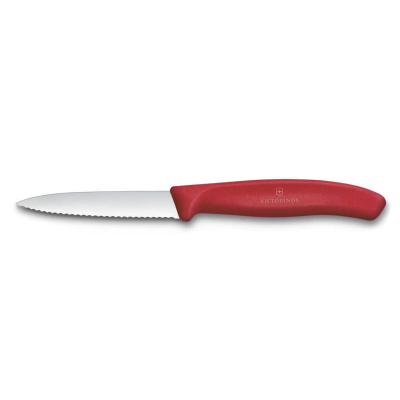 Victorinox Swiss Classic Sivri Uçlu Tırtıklı Soyma Bıçak Kırmızı 8 cm - VICTORINOX