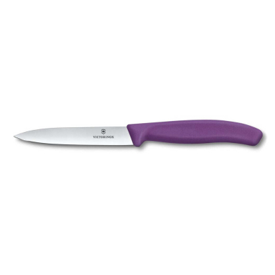 Victorinox Swiss Classic Sivri Uçlu Düz Soyma Bıçak Mor 10 cm - VICTORINOX