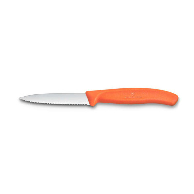 Victorinox Swiss Classic Tırtıklı Soyma Bıçağı 10 Cm Turuncu - VICTORINOX