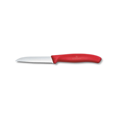 Victorinox Swiss Classic Tırtıklı Soyma Bıçak 8 cm Kırmızı - VICTORINOX